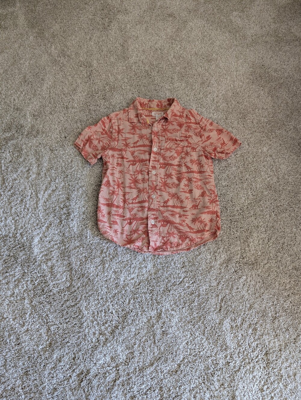 Cat & Jack Hawaiian Short-Sleeve Shirt - Size 7